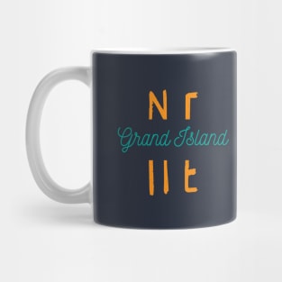 Grand Island NE City Typography Mug